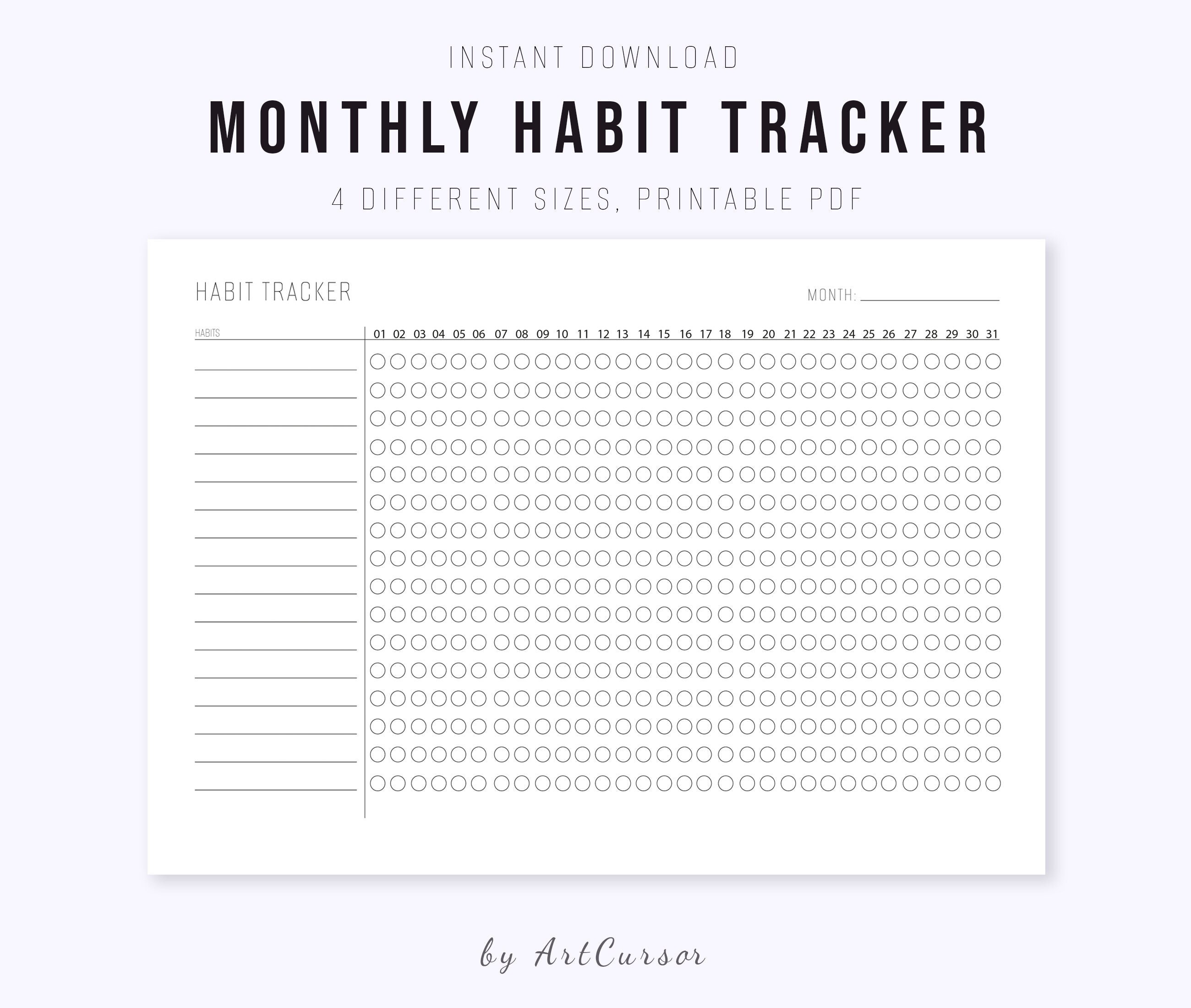 monthly habit tracker  Postcard for Sale by Taylersmaterial