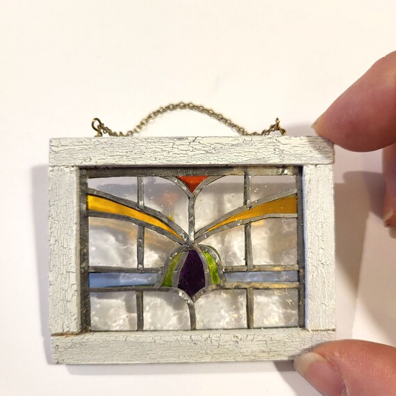 Miniature Stained Glass Window Light 112 Etsy