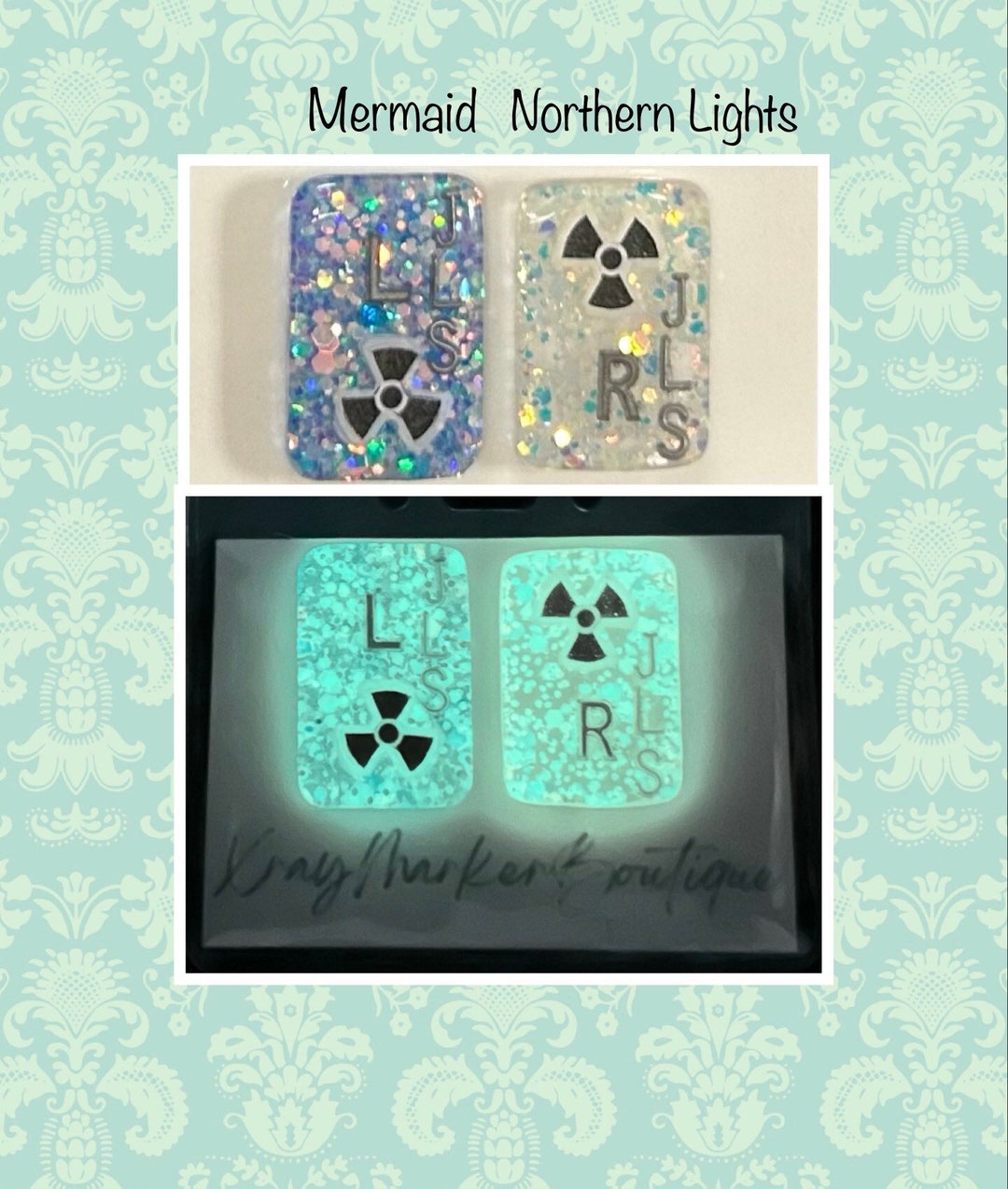 Glow in the Dark Radiation Warning Xray Marker Set With Marker Holder