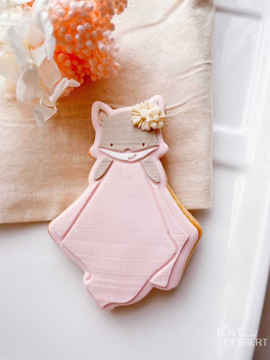 Fox Comforter Toy Baby Shower/gender Reveal Cookie Cutter and Fondant