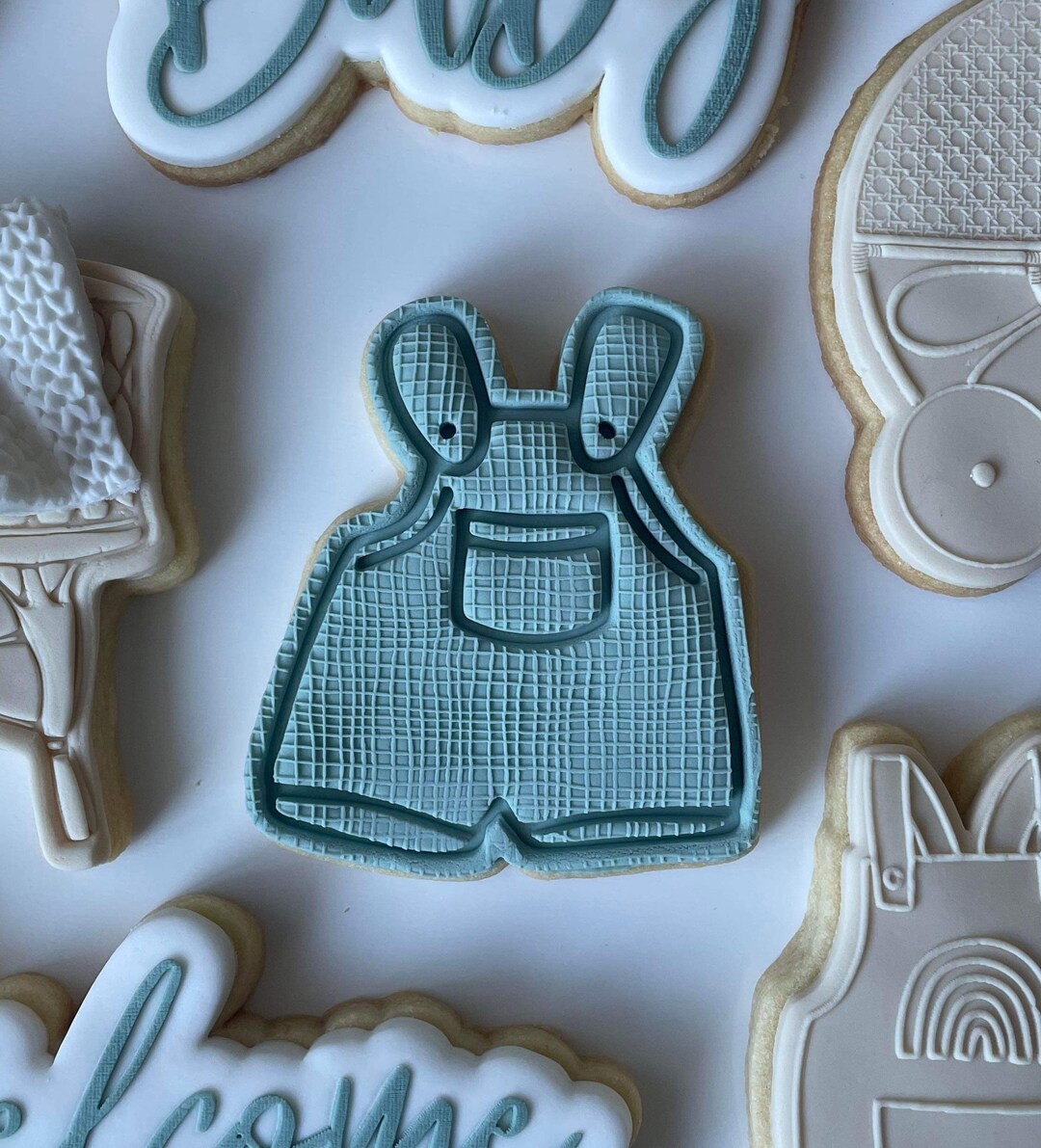 Baby Overalls/outfit Baby Shower/gender Reveal Cookie Cutter Etsy