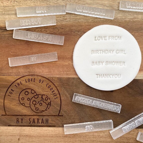 Mini Caps Phrases Acrylic Cookie Stamps Etsy Australia