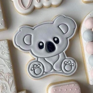 Cute Koala Animal Cookie Cutter and Fondant Embosser Stamp