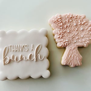 Mothers Day ‘Thanks a Bunch’ Cookie Cutter and Fondant Debosser Set