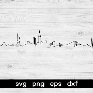 New York City NYC Love Heartbeat svg, ecg, ekg pulse line svg, gesneden bestand voor Cricut, Sillouette, svg, png, eps, dxf *INSTANT DOWNLOAD*