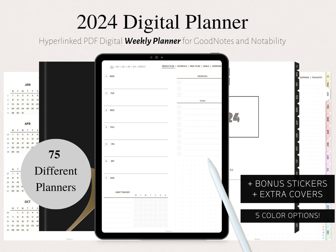 2024 Digital Planner 2024 Weekly Planner ADHD 2024 Digital - Etsy Australia