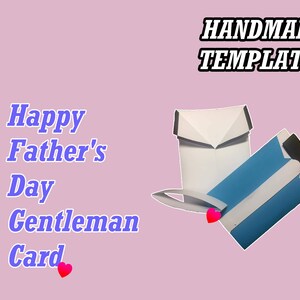 Happy Father es Day Schablone Gentleman Handgemachte Karte von Nicky