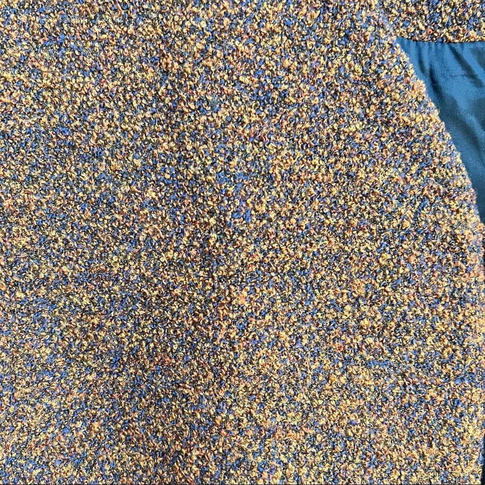 Vintage Austin Reed Red Orange Textured Weave Wool Blend Sweater Coat ...