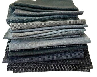 20 Designer Black and Grey Upholstery Fabric Swatches | Quilting Crafts Sewing