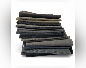 20 Assorted Designer Neutral Upholstery Fabric Swatches | Quilting Crafts
