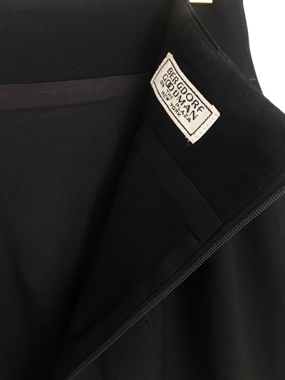 Vintage Bergdorf Goodman Black Wool Suit - Gem