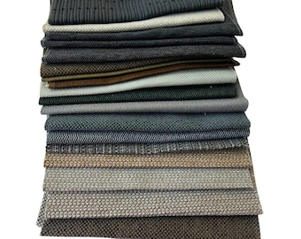 20 Designer Blue and Grey Upholstery Fabric Swatches | Quilting Crafts Sewing