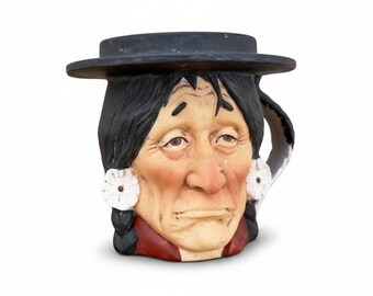 Dave Grossman Saturday Evening Post Ceramic Native American Mug Head