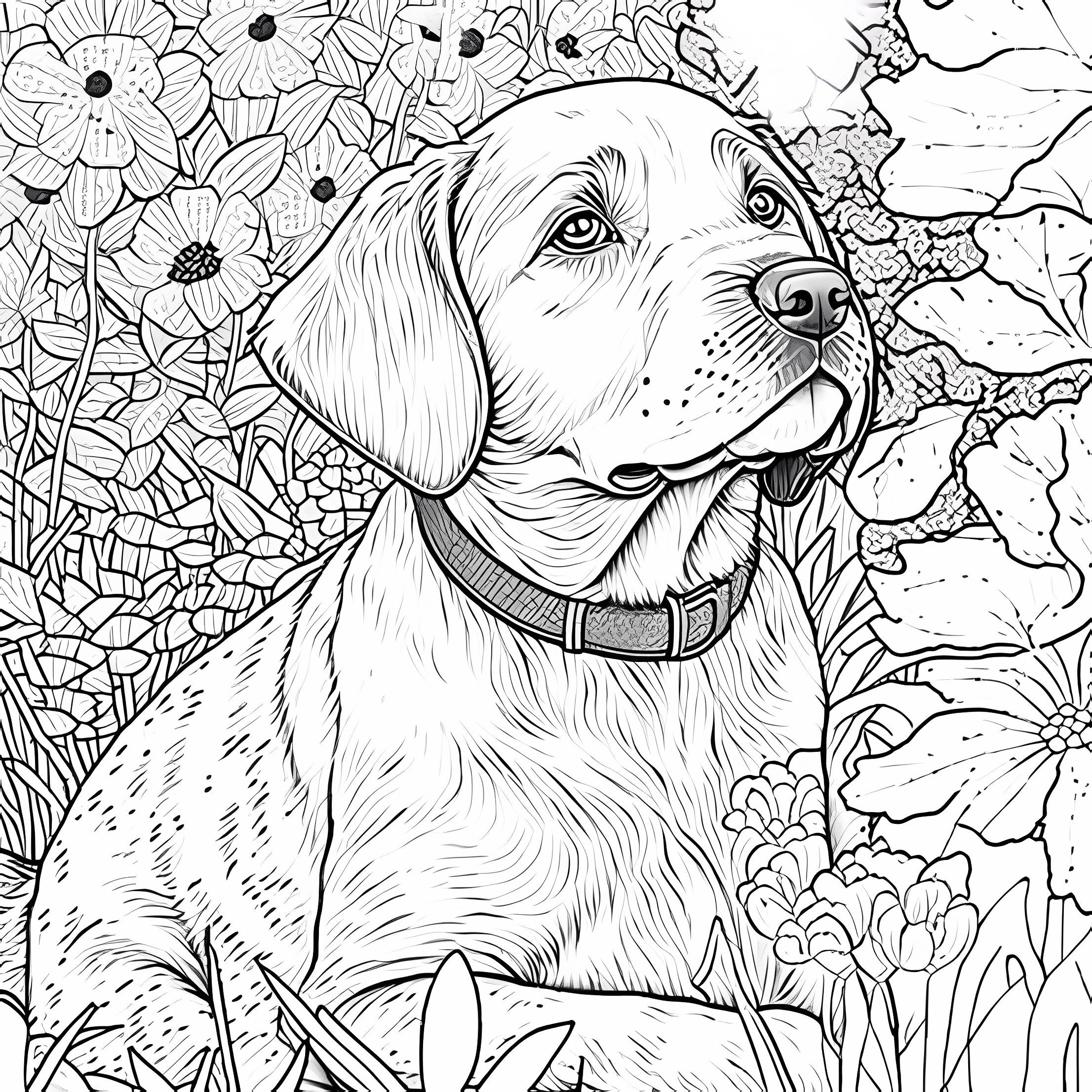 Relaxation Dog Coloring Book For Kids Ages 8-12 and Adults: (For Dog Lovers  Seeking Stress Relief and Less Anxiety - 50 Unique Dog Pictures For Kids