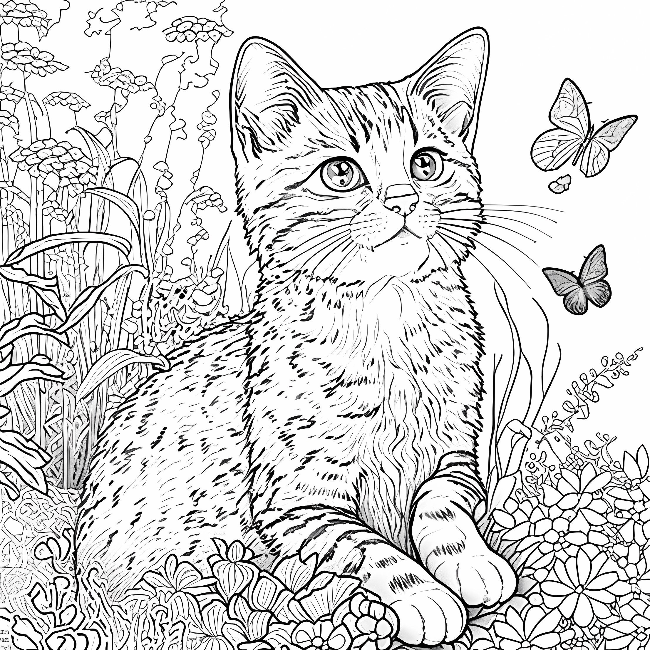 10+ Thousand Cat Adult Coloring Pages Royalty-Free Images, Stock Photos &  Pictures