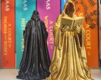 Suriel Reading - ACOTAR Inspired Merch, 3D Printed, Gold and Black Bookshelf decor