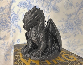 Tairn Black Dragon 3D Print – Fourth Wing Inspired Bookshelf Decor