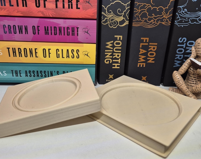 Book Shaped Coaster, Wine Glass Holder, Book Nook Decor, Reader Gift