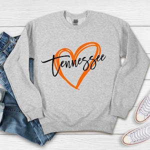 Tennessee with orange heart transfer, HTV, Tennessee Iron on, Tennessee HTV, Football HTV Ready to press vinyl transfer, shirt not included