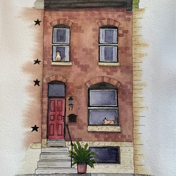 Baltimore row homes print