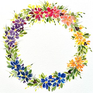 Rainbow wreath