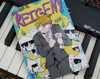 Go For It REIGEN!!! 5x7 Mob Psycho100 Reigen x Sans print