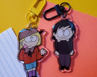 Pip and Damien 2.5 Inch Acrylic Keychains