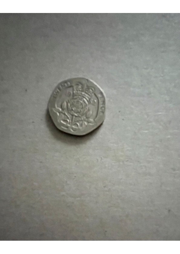 1982年 希少 20ペンス エリザベス2世 英国コイン D. G. Reg. F. D. VF