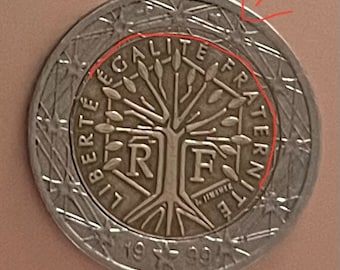 Moneda de 2 euros 1999 Francia Francia Error Error Lieberte Egalite Fraternite