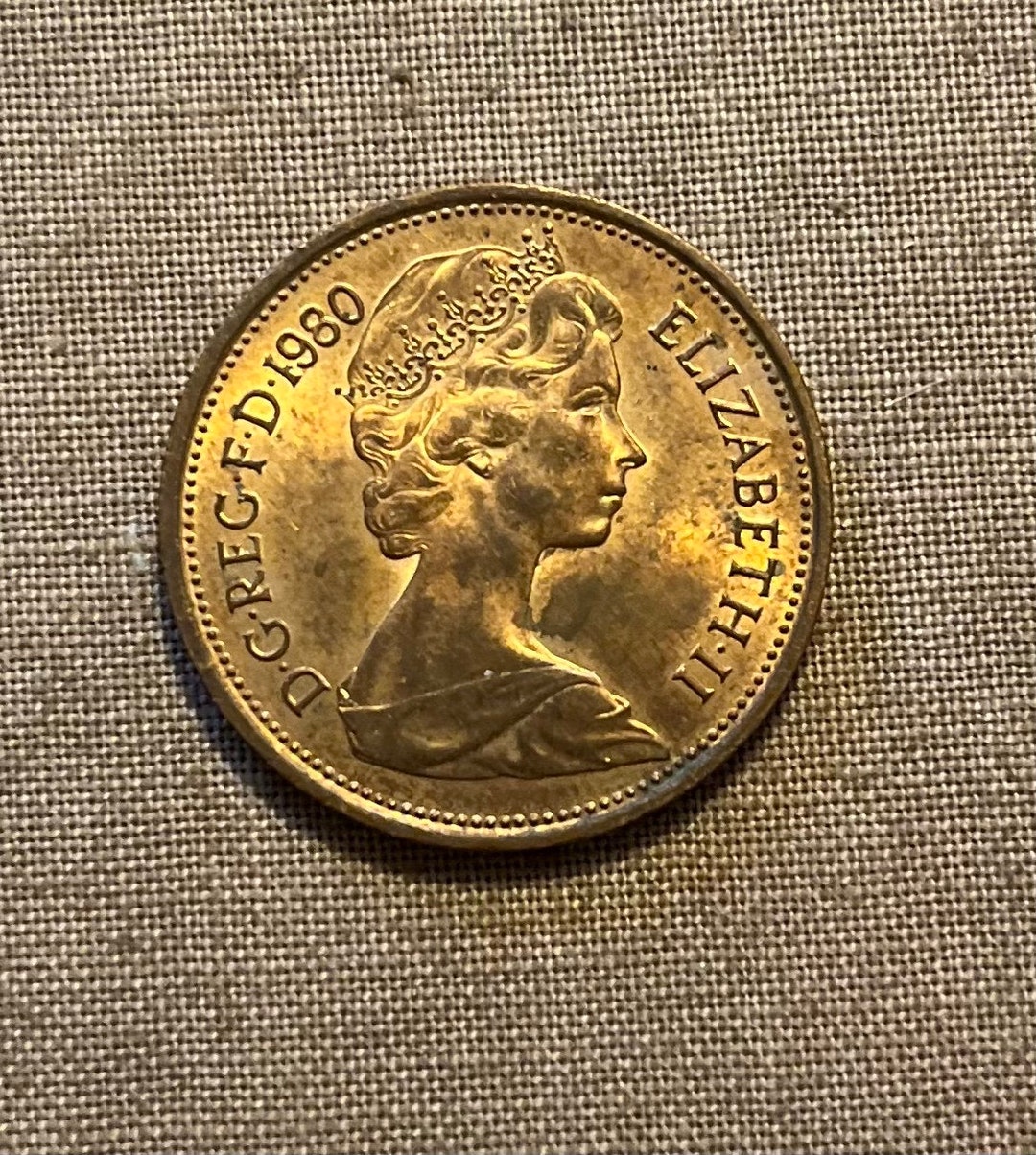 New 2 Pence 1980,D.G. REG. FD . Elizabeth Ll - Etsy