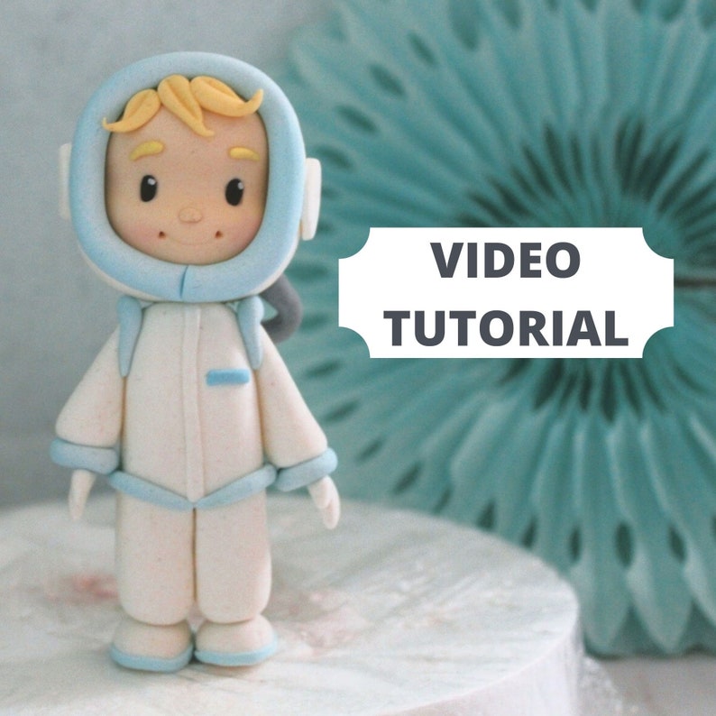 Fondant Astronaut Cake Topper Tutorial With Templates Etsy