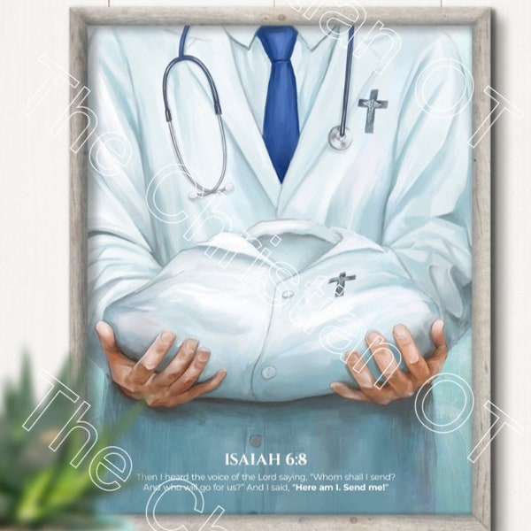 The Great Physician, Christian doctor, christian medical, Christian physical therapy, white coat, Jesus and medicine