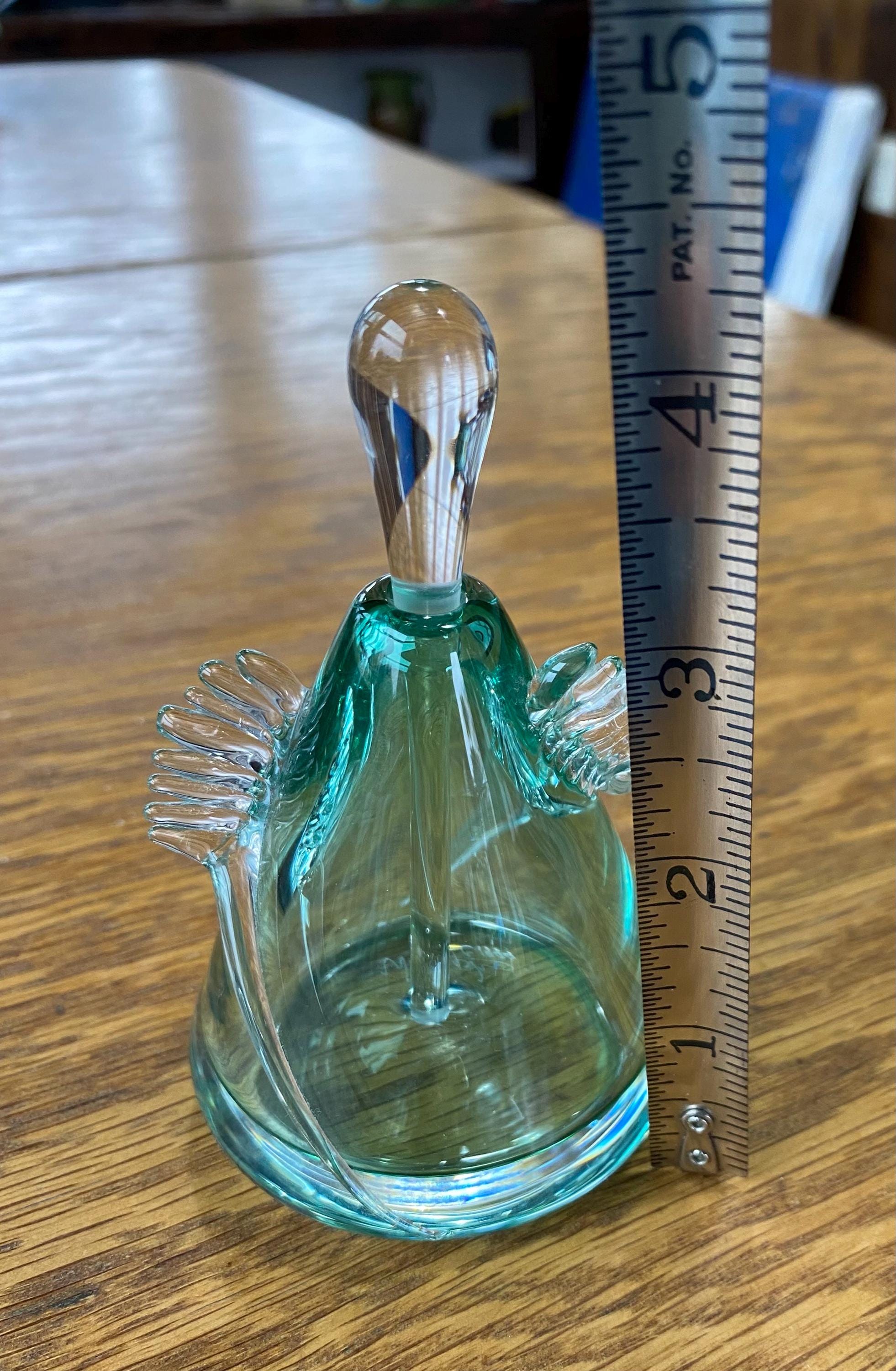 ヴィンテージアートガラス製エンジェル香水瓶（ストッパー付き）1999年