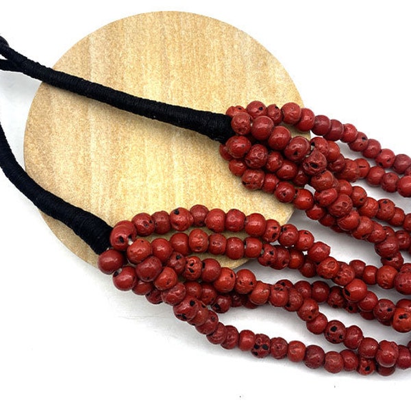 Collier berbère perles rouges corail