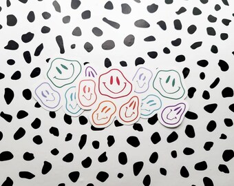 Wavy Smile Sticker - Waterproof Sticker - Laptop Sticker - Die Cut Sticker - Trendy Sticker