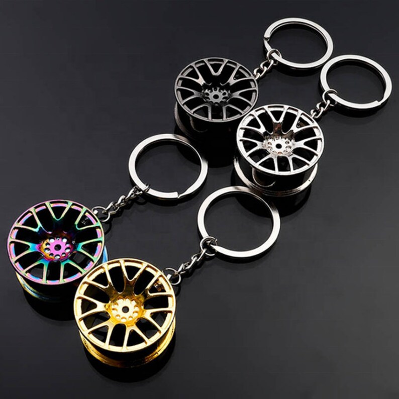 Car Wheel Keychain Etsy