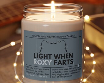 Pomeranian Gifts, Personalized Pomeranian Mom Gift, Funny Custom Dog Candle, Pom Humor, Pomeranian Dad Gift, Fun Dog Owner Gift, Soy Candle