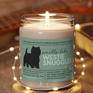 Westie Gifts, Funny Westie Candle, Cute Westie Mom Gift, Dog Candle, Dog Dad Gift, Funny Westie Art, West Highland Terrier Dog Owner Gift
