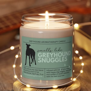 Greyhound Gifts, Funny Greyhound Mom Gift, Cute Dog Candle, Greyhound Office Decor, Greyhound Dog Dad Gift, Greyhound Lover Dog Owner Gift