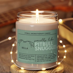 Pitbull Gifts, Personalized Pit Bull Gifts, Funny Custom Pitty Mom Candle, Pitbull Momma Gift, Pittie Mom, Pitbull Ears Cute Dog Owner Gift