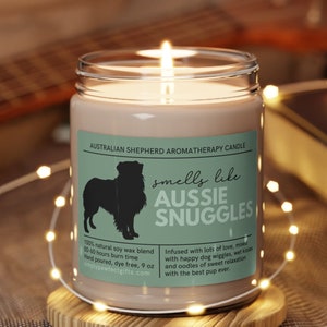 Australian Shepherd Gifts, Funny Aussie Mom Gift, Cute Australian Shepherd Dog Candle, Aussie Dog Dad Gift, Dog Owner Gift for Aussie Lover
