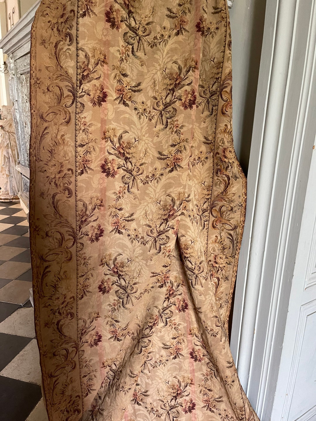 Antique Aubusson Chateau Curtain Etsy
