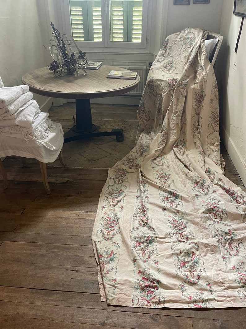 Antique French Chateau Curtain Etsy