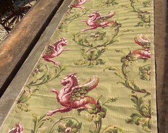 Papel pintado antiguo francés original de castillo