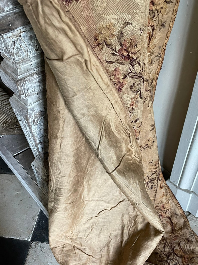 Antique Aubusson Chateau Curtain Etsy