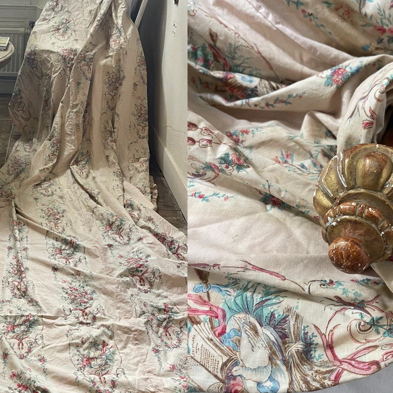 Antique French Chateau Curtain Etsy