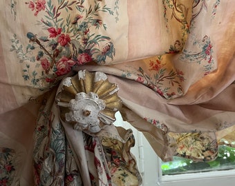 Antique French chateau curtain