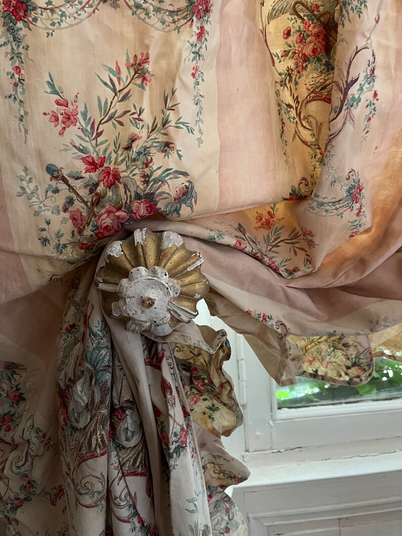 Antique French Chateau Curtain Etsy
