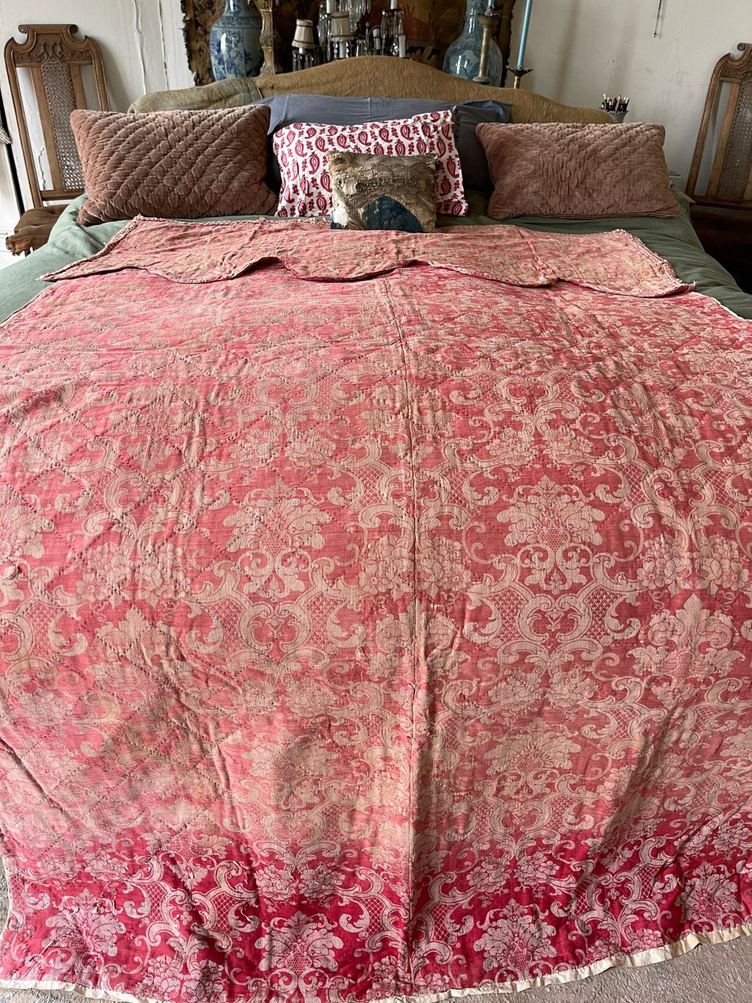 18 Th Century French Curtain or Wall Hanging Lined With Hand Etsy