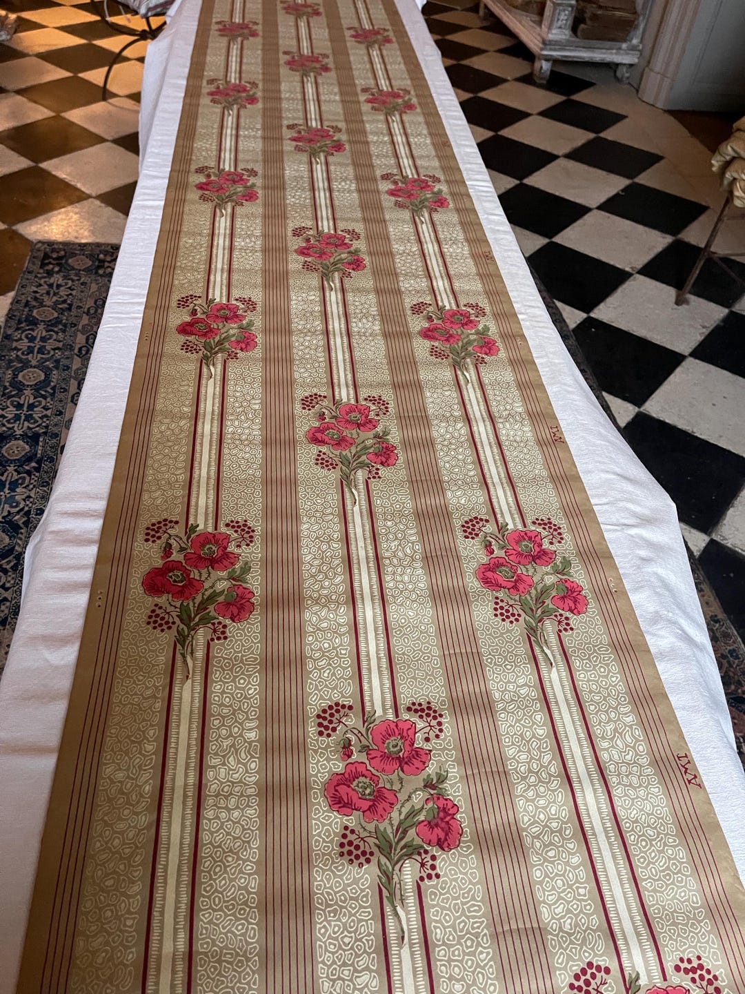 French Antique Original Wallpaper Circa 1900 - Etsy